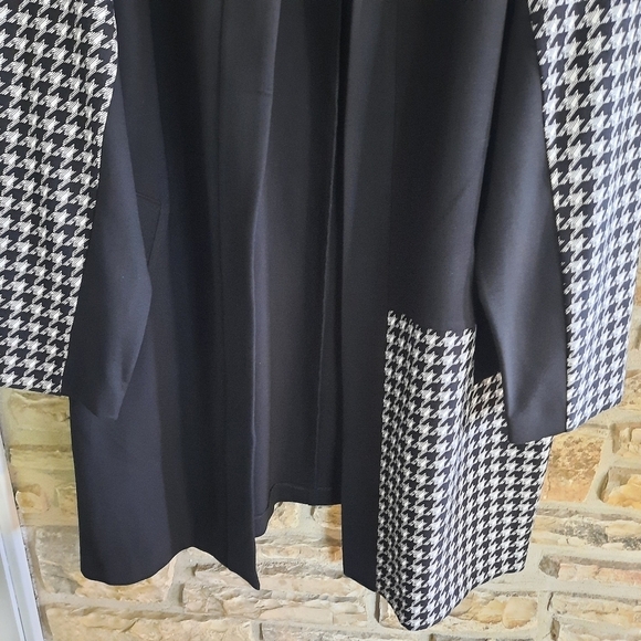 NWT Cato Open Front Houndstooth Black  & White Cardigan Womens Plus size 22/24 - Picture 3 of 12